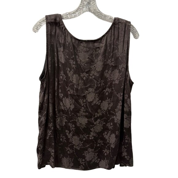 Violet Kay Rayon Floral Sleeveless Top XL Blend blouse - Picture 7 of 13